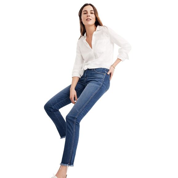 Madewell Jeans Slim Straight Jeans Raw-Hem Edition 27T - Picture 3 of 14